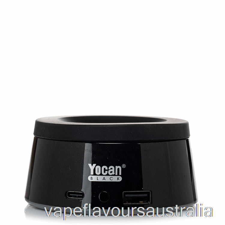 Vape Nicotine Australia Yocan Black Celestial Flux Wireless Charger Black